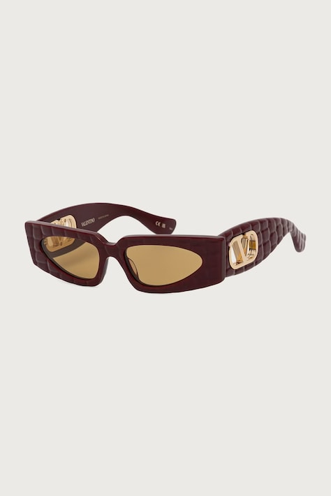 Valentino Eyewear Okulary przeciwsłoneczne kocie oczy damskie bordowe VG0001S
