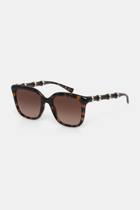 Gucci okulary przeciwsłoneczne kwadratowe damskie brązowe GG2058S