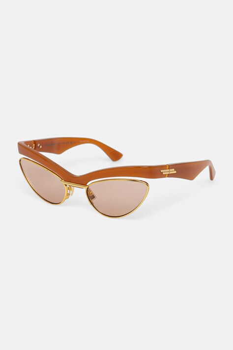 Bottega Veneta okulary przeciwsłoneczne kocie oczy damskie pomarańczowe BV1480S