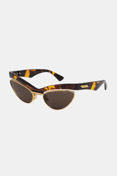 Bottega Veneta okulary przeciwsłoneczne kocie oczy damskie brązowe BV1480S