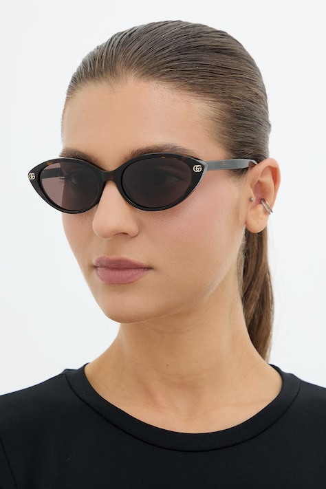 Gucci γυαλιά ηλίου cat-eye γυναικεία καφέ GG2110S