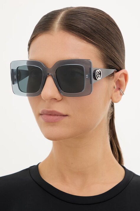 Gucci okulary przeciwsłoneczne damskie szare GG2025S