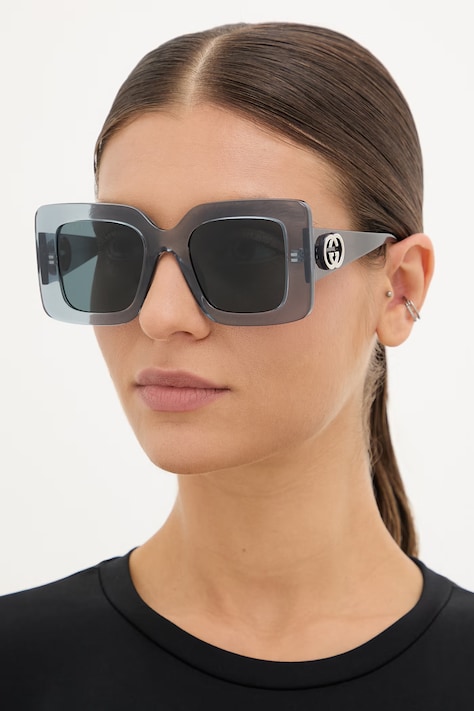 Gucci okulary przeciwsłoneczne damskie szare GG2025S