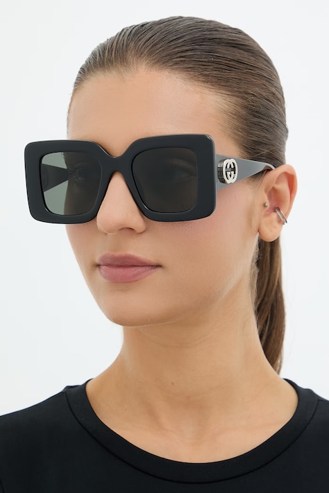 Gucci okulary przeciwsłoneczne damskie czarne GG2025S