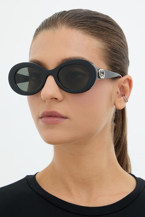 Gucci okulary przeciwsłoneczne damskie czarne GG2026S