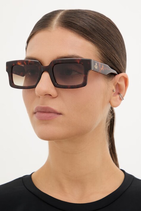 Vivienne Westwood okulary przeciwsłoneczne damskie Costello brązowe VW5089