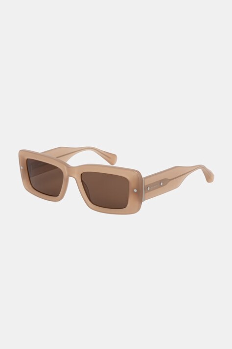 AllSaints okulary przeciwsłoneczne damskie Cordie beżowe ALS5028