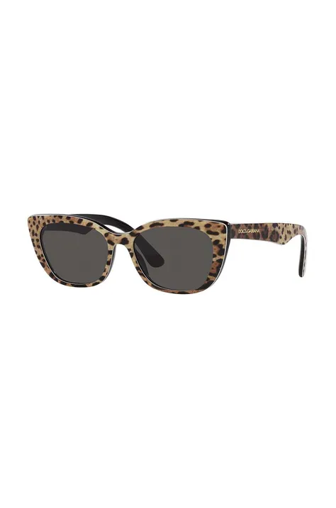 Otroška sončna očala Dolce & Gabbana rjava barva, 0DX4427