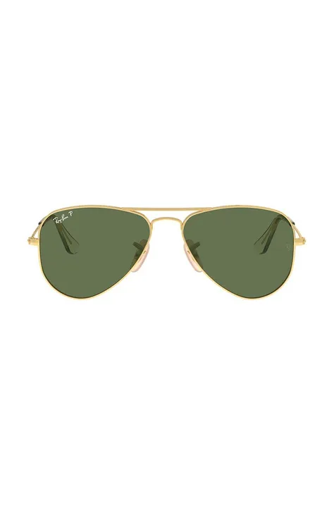 Παιδικά γυαλιά ηλίου Ray-Ban Junior Aviator χρώμα: πράσινο, 0RJ9506S-Polarized