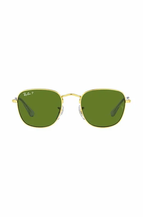 Otroška sončna očala Ray-Ban Frank Kids zelena barva, 0RJ9557S-Polarized