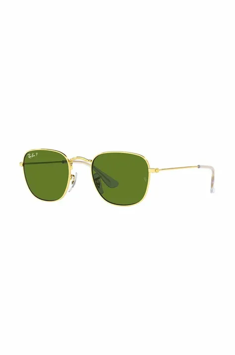 Dětské sluneční brýle Ray-Ban Frank Kids zelená barva, 0RJ9557S-Polarized