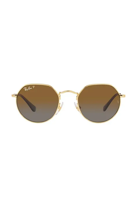 Дитячі сонцезахисні окуляри Ray-Ban Junior Jack колір коричневий 0RJ9565S-Polarized