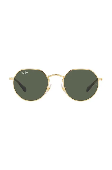 Детские солнцезащитные очки Ray-Ban Junior Jack цвет зелёный 0RJ9565S