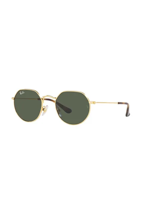 Дитячі сонцезахисні окуляри Ray-Ban Junior Jack колір зелений 0RJ9565S