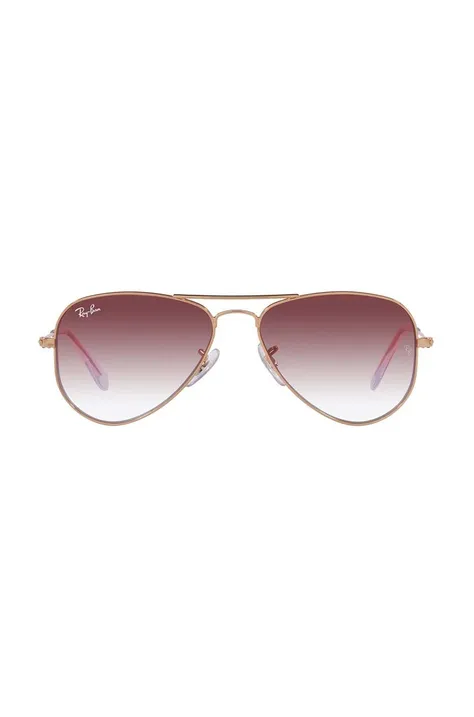 Детские солнцезащитные очки Ray-Ban Junior Aviator цвет розовый 0RJ9506S
