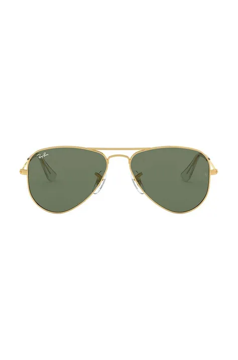 Дитячі сонцезахисні окуляри Ray-Ban Junior Aviator колір зелений 0RJ9506S