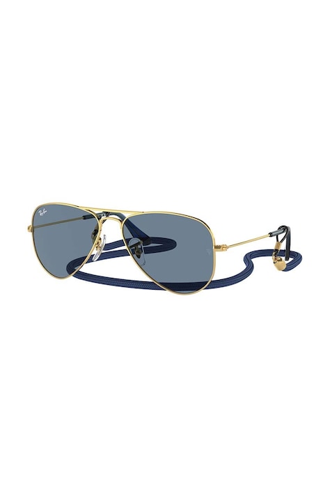 Ray-Ban okulary przeciwsłoneczne dziecięce JUNIOR AVIATOR kolor niebieski 0RJ9506S