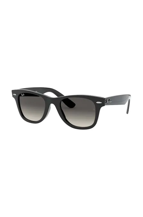 Детские солнцезащитные очки Ray-Ban JUNIOR WAYFARER цвет чёрный 0RJ9066S