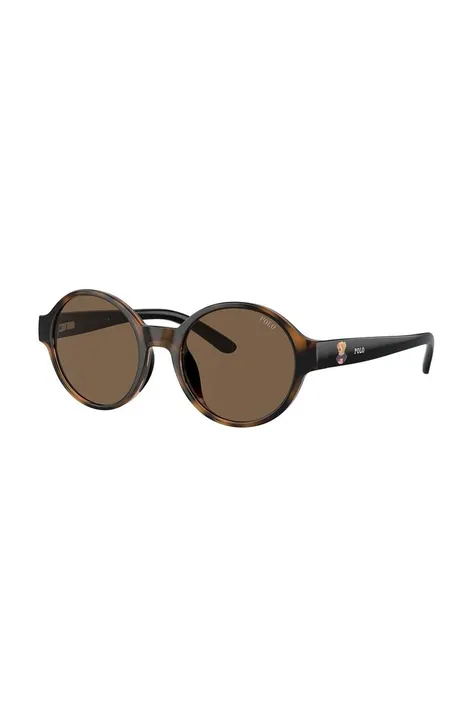 Дитячі сонцезахисні окуляри Polo Ralph Lauren колір коричневий 0PP9508U