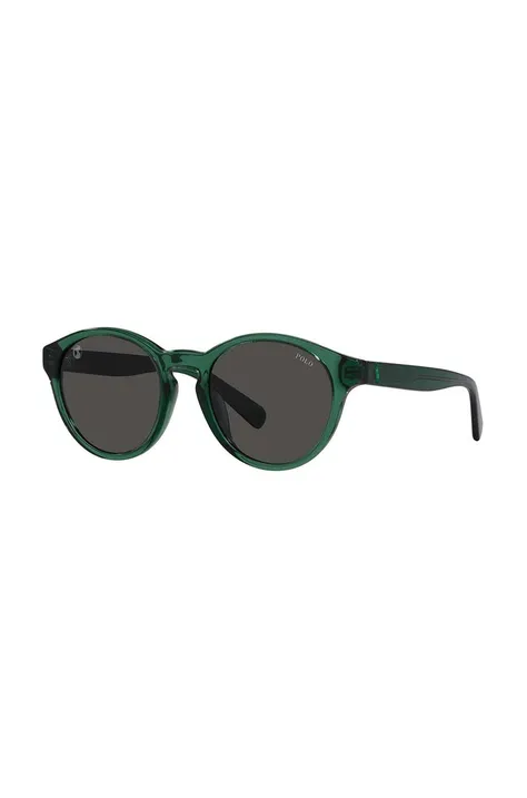 Дитячі сонцезахисні окуляри Polo Ralph Lauren колір зелений 0PP9505U