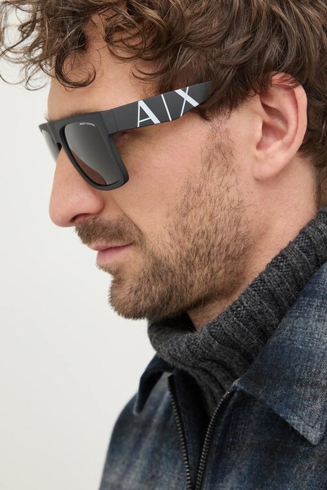 Slnečné okuliare Armani Exchange pánske, čierna farba, 0AX4113S