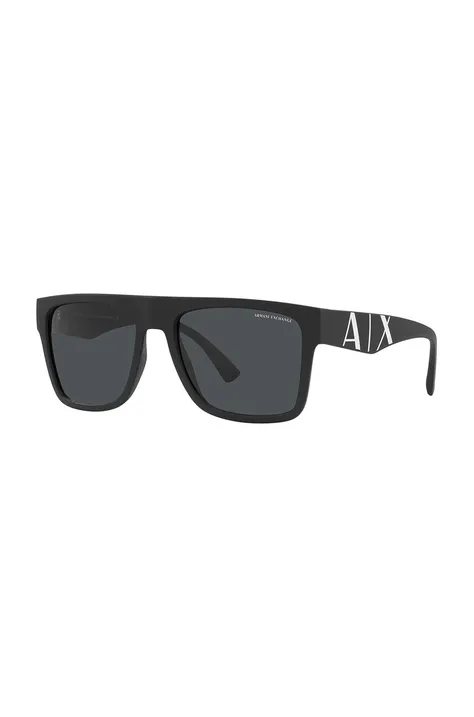 Armani Exchange Okulary przeciwsłoneczne 0AX4113S męskie kolor czarny