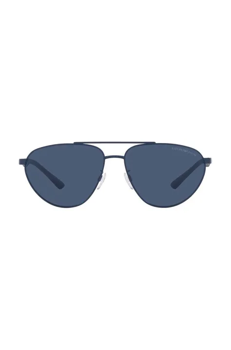Sončna očala Emporio Armani moška, mornarsko modra barva