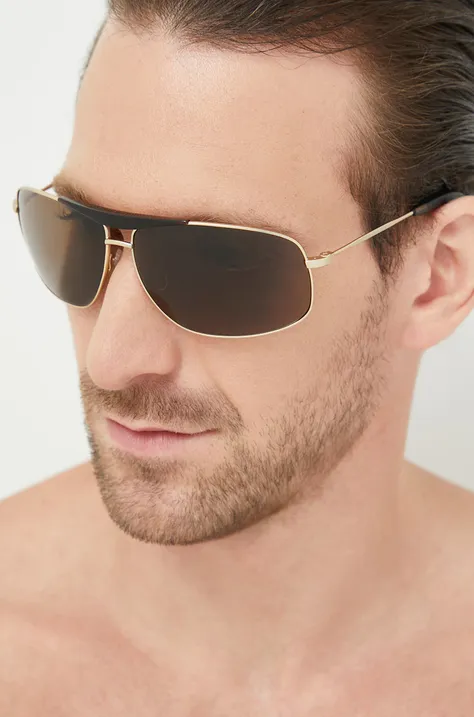 Сонцезахисні окуляри Tommy Hilfiger чоловічі колір золотий