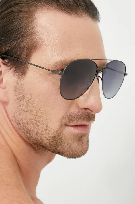 Сонцезахисні окуляри Tommy Hilfiger чоловічі колір чорний