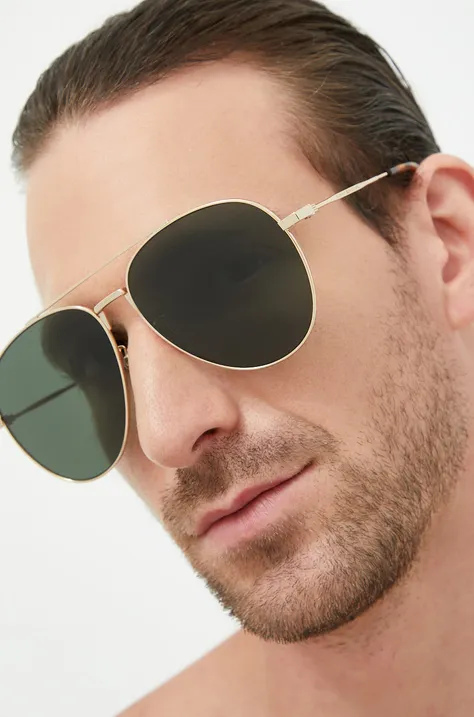 Сонцезахисні окуляри Tommy Hilfiger чоловічі колір золотий