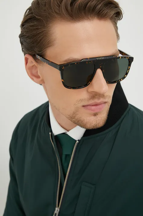 Sončna očala Gucci moški, rjava barva