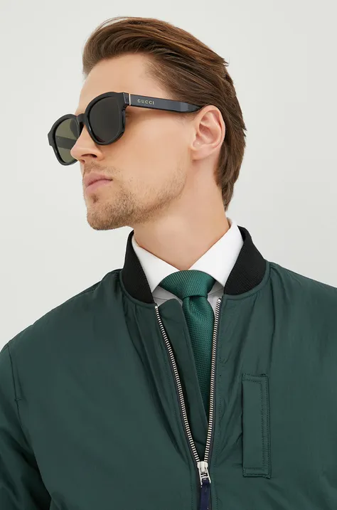 Сонцезахисні окуляри Gucci чоловічі колір зелений