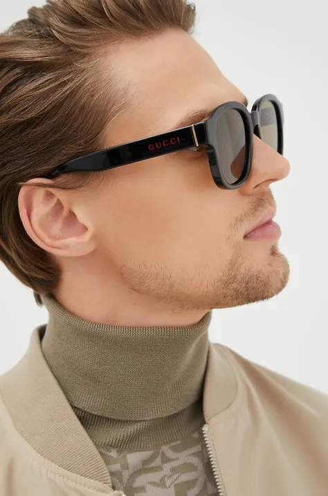 Солнцезащитные очки Gucci мужские цвет коричневый
