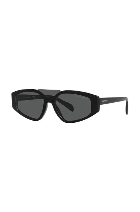 Сонцезахисні окуляри Emporio Armani чоловічі колір чорний