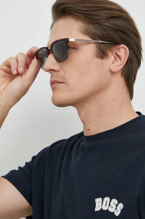 Сонцезахисні окуляри Gucci GG1226S чоловічі колір коричневий