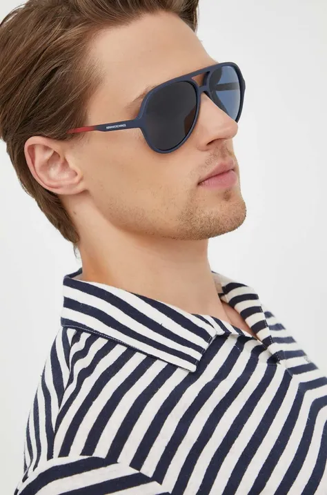 Сонцезахисні окуляри Armani Exchange чоловічі колір синій