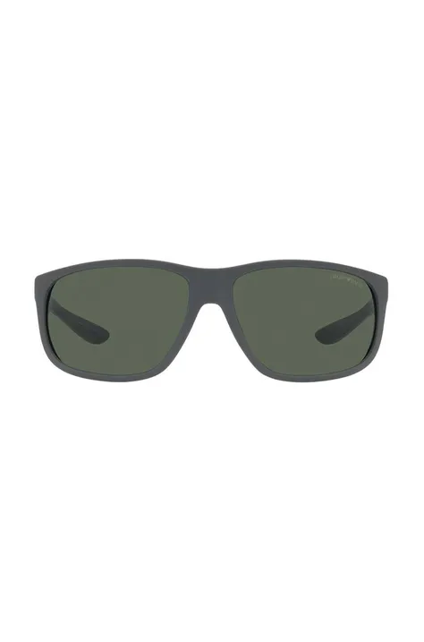 Сонцезахисні окуляри Emporio Armani чоловічі колір сірий
