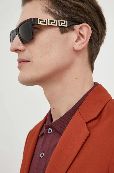 Sončna očala Versace moški, rjava barva