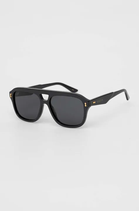 Солнцезащитные очки Gucci мужские цвет чёрный