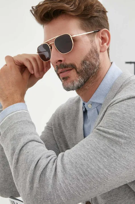Sončna očala David Beckham moški, črna barva