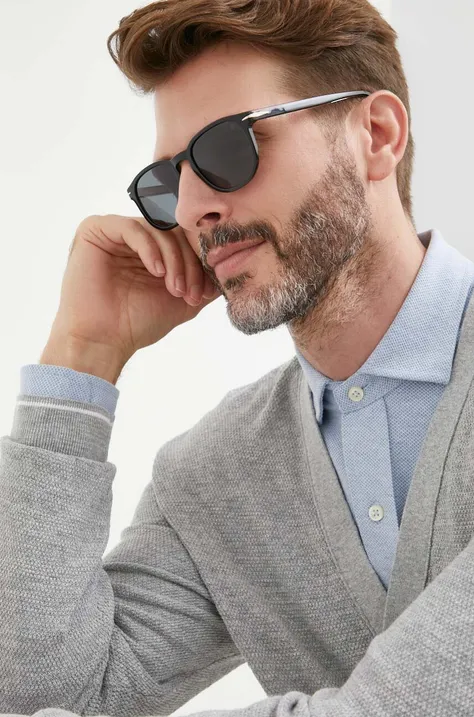 Сонцезахисні окуляри David Beckham чоловічі колір чорний