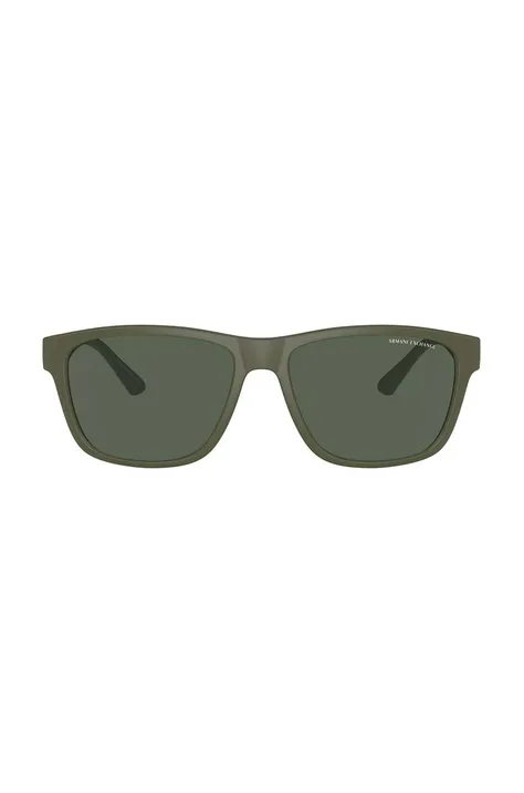 Солнцезащитные очки Armani Exchange мужские цвет зелёный
