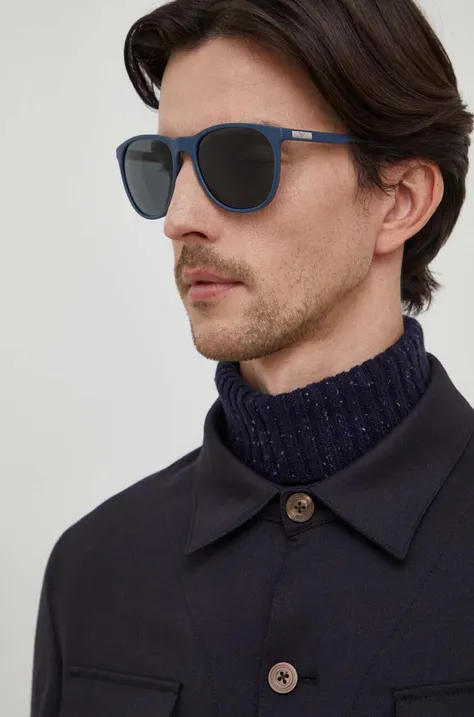 Сонцезахисні окуляри Emporio Armani чоловічі колір синій