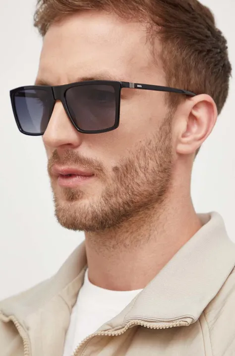 Сонцезахисні окуляри BOSS чоловічі колір чорний