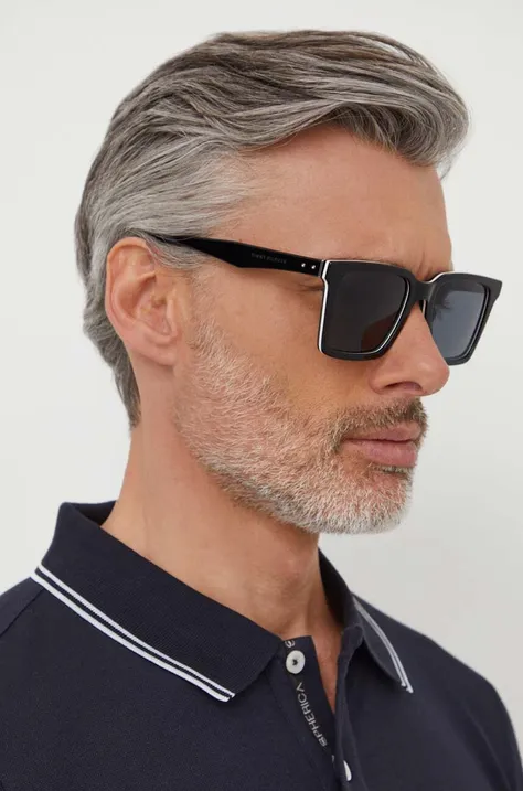 Солнцезащитные очки Tommy Hilfiger мужские цвет чёрный
