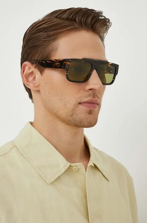 Солнцезащитные очки Gucci мужские цвет зелёный