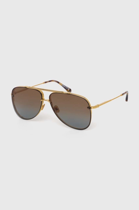 Tom Ford ochelari de soare barbati, culoarea auriu, FT1071_6230F