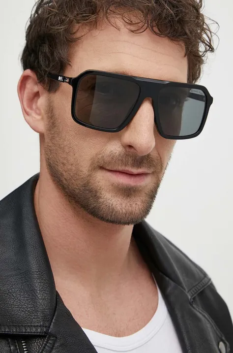 Сонцезахисні окуляри Michael Kors MURREN чоловічі колір чорний 0MK2218U