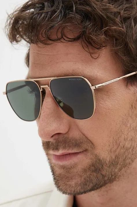 Солнцезащитные очки Michael Kors KESWICK мужские цвет золотой 0MK1156
