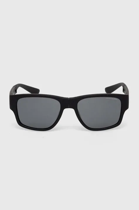 Сонцезахисні окуляри Armani Exchange чоловічі колір чорний 0AX4141SU